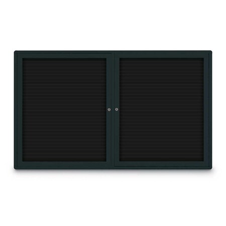 United Visual Products Indoor Enclosed Combo Board, 48"x36", Gold Frame/Black & Cinnabar UVCB4836G-BLACK-CINNABA
